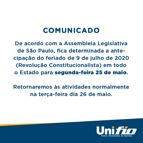 comunicado feriado antecipado